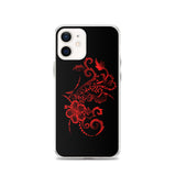 Red hibiscus iphone case