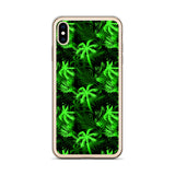 neon green tropical iphone case