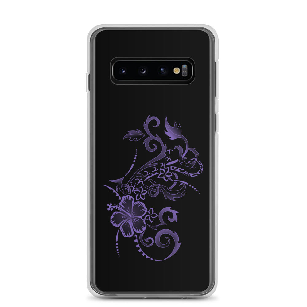 Hibiscus Tattoo  Purple - Samsung Galaxy Case S10 S20 S21 S22 E FE Plus and Ultra