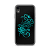 teal hibiscus tropical iphone case