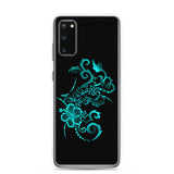 teal hibiscus tattoo samsung case