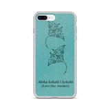 Teal tattoo Hawaiian iphone case