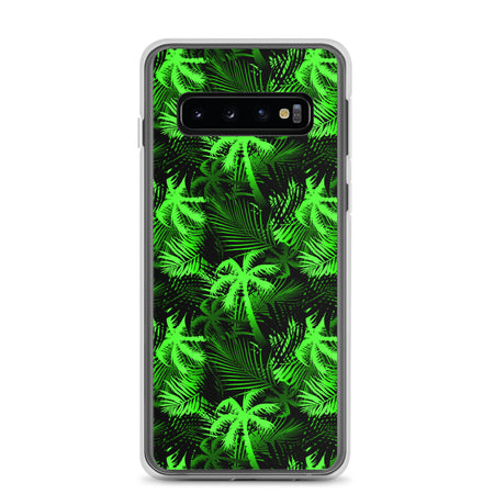 Blue Plumeria Floral Flowers Tropical Samsung Case - Samsung Galaxy Case S10 S20 S21 S22 E FE Plus and Ultra