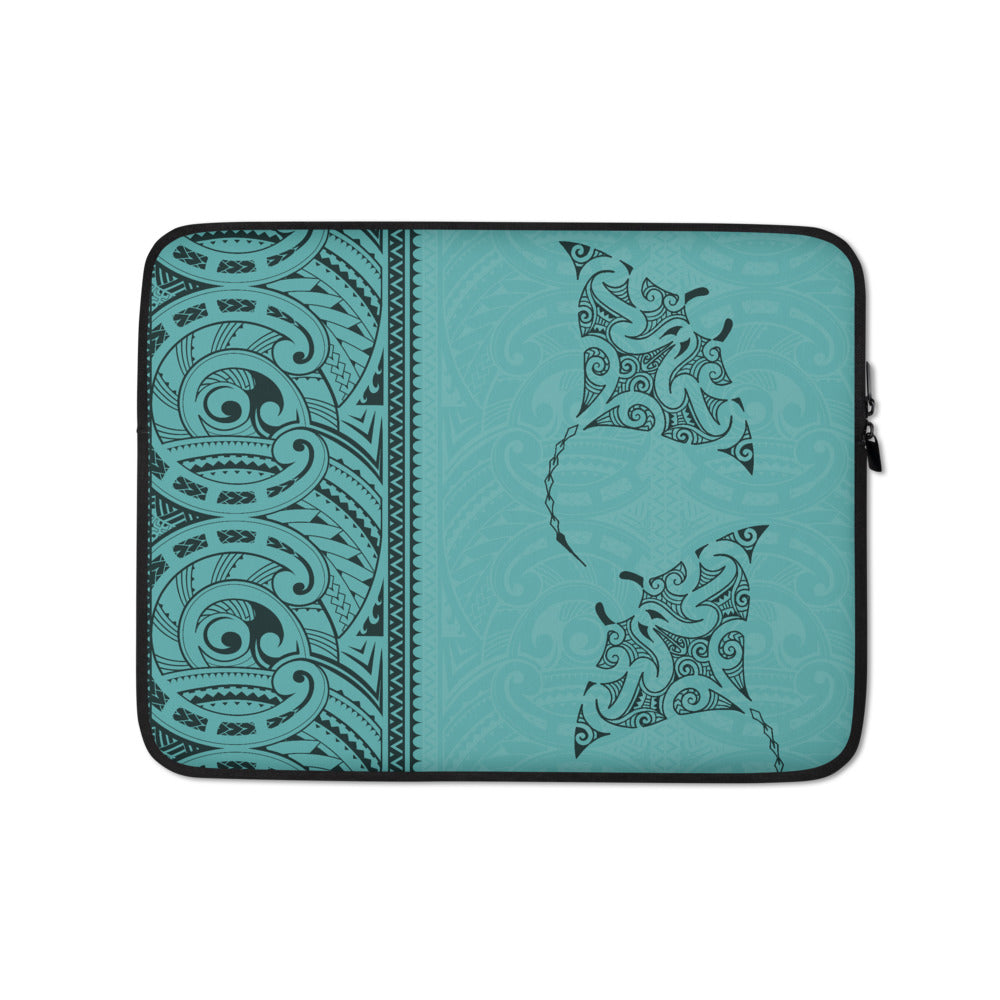 Manta Ray Polynesian Tattoo Laptop Sleeve / Case