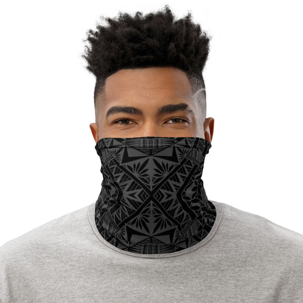 Black Samoan tattoo neck gaiter