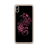 pink hibiscus tropical iphone case