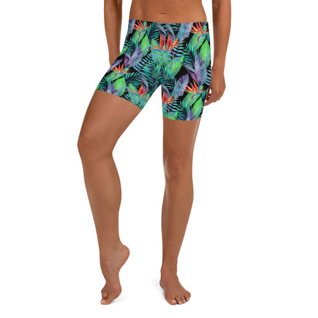 Plumeria Hawaiian Floral Tropical Crossfit / Athletic Shorts