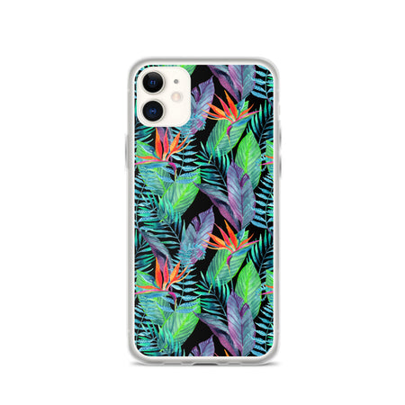 Monstera Leaf and Plumeria iPhone Case -  iPhone Case 11 12 13 (Pro Pro max Mini) 7 8 plus SE XR, X, XS, Xs max