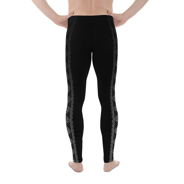 men's workout leggings tattoo Polynesian