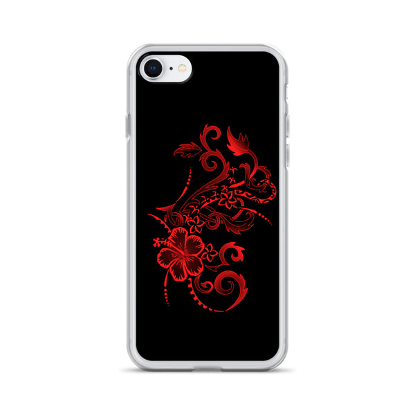 hibiscus tattoo polynesian iphone case