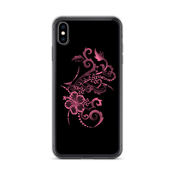 pink flowers iphone case