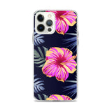 Bright Pink Hibiscus iPhone Case - Larger Flowers -  iPhone Case 11 12 13 (Pro Pro max Mini) 7 8 plus SE XR, X, XS, Xs max