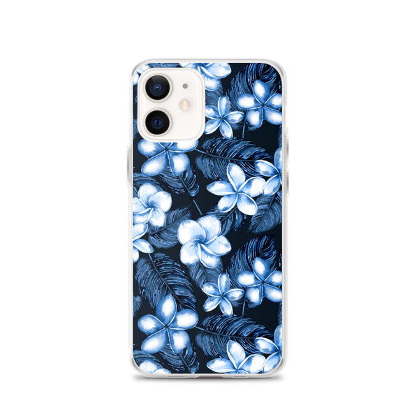 Blue Plumeria iPhone Case -  iPhone Case 11 12 13 (Pro Pro max Mini) 7 8 plus SE XR, X, XS, Xs max