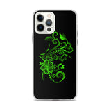 green hibiscus tattoo iphone case
