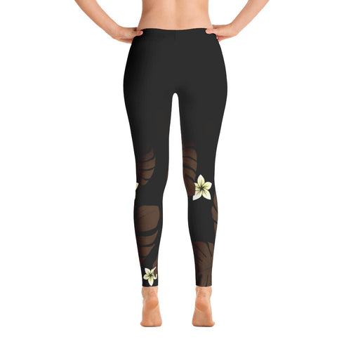 Monstera Fern Polynesian Yoga Pants