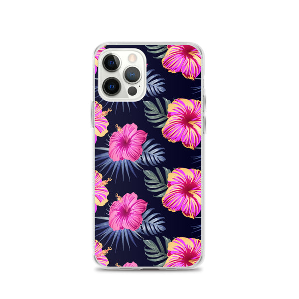 Bright Pink Hibiscus iPhone Case - iPhone Case 11 12 13 (Pro Pro max Mini) 7 8 plus SE XR, X, XS, Xs max