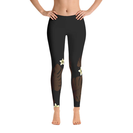 Koru Long Yoga Pants - Maori Tattoo Design