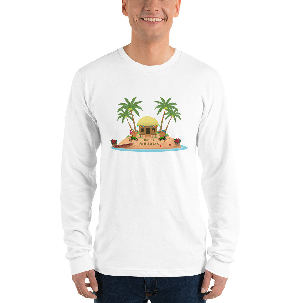 Christmas in Hawaii - Happy Huladays / Mele Kalikimaka Men's Long sleeve t-shirt