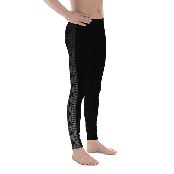 Polynesian tattoo workout leggings for men