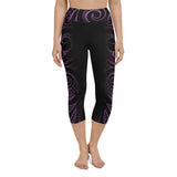 purple capri Poly tattoo leggings