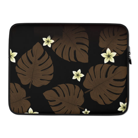 Honu (Hawaiian Sea Turtle) with Ferns and Plumerias Tattoo Fleece Blanket / Throw 50" X 60" - 2 colors available