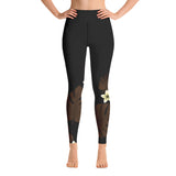 Monstera Leaf Leggings High Waist