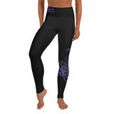 Purple hibiscus tattoo Hawaiian Legging