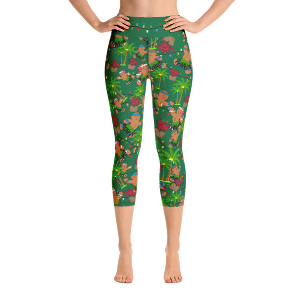 Palm Tree Christmas Crop pants