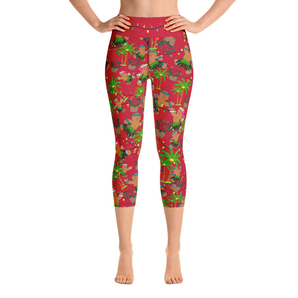 Hawaiian Christmas Crop Pants