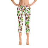 Grass Skirt Capri Leggings