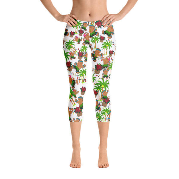Grass Skirt Capri Leggings