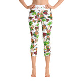 Hawaiian Christmas Workout Capri Length Leggings