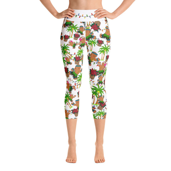 Hawaiian Christmas Workout Capri Length Leggings