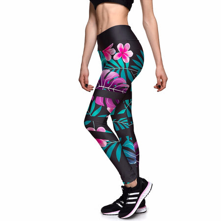 Koru Long Yoga Pants - Maori Tattoo Design