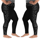 Plus size Hawaiian workout leggings