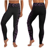 Hawaiian high waist leggings Purple