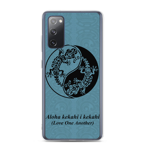 Gecko Yin Yang Polynesian Tattoo Aloha Kekahi I Kekahi (Love One Another)  - Samsung Galaxy Case S10 S20 S21 S22 E FE Plus and Ultra