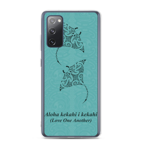 Manta Ray Polynesian Tattoo Aloha Kekahi I Kekahi (Love One Another) - Samsung Galaxy Case S10 S20 S21 S22 E FE Plus and Ultra