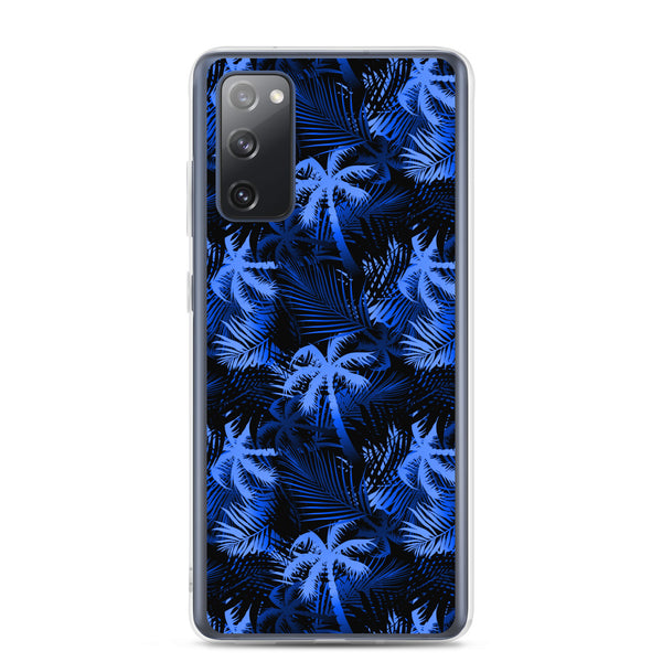 Palm Tree - Blue - Samsung Galaxy Case S10 S20 S21 S22 E FE Plus and Ultra