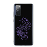Hibiscus Tattoo  Purple - Samsung Galaxy Case S10 S20 S21 S22 E FE Plus and Ultra