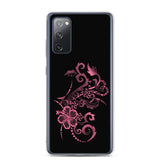 Hibiscus Tattoo - Hot Pink - Samsung Galaxy Case S10 S20 S21 S22 E FE Plus and Ultra