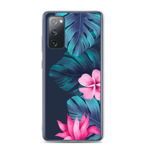 Tropical Flowers and Fern - Samsung Galaxy Case S10 S20 S21 S22 E FE Plus and Ultra