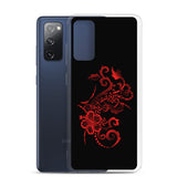 Hibiscus Tattoo - Red - Samsung Galaxy Case S10 S20 S21 S22 E FE Plus and Ultra