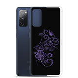 Hibiscus Tattoo  Purple - Samsung Galaxy Case S10 S20 S21 S22 E FE Plus and Ultra