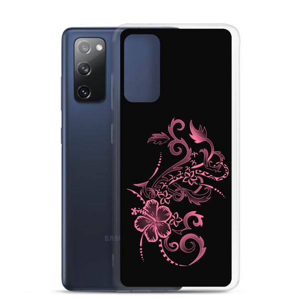 Hibiscus Tattoo - Hot Pink - Samsung Galaxy Case S10 S20 S21 S22 E FE Plus and Ultra