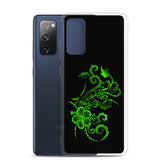 Hibiscus Tattoo  - Lime Green - Samsung Galaxy Case S10 S20 S21 S22 E FE Plus and Ultra