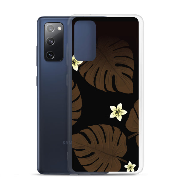 Monstera Leaf and Plumeria Samsung Galaxy Case S10 S20 S21 S22 E FE Plus and Ultra