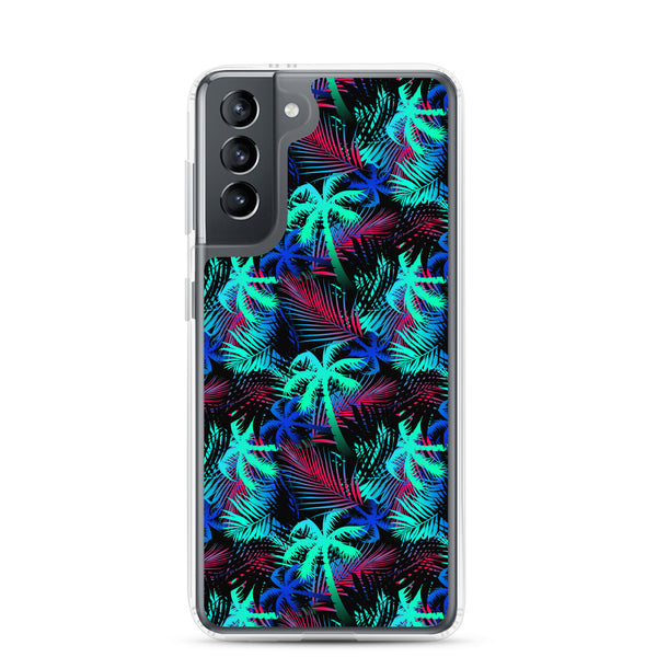 Palm Tree - Teal - Samsung Galaxy Case S10 S20 S21 S22 E FE Plus and Ultra