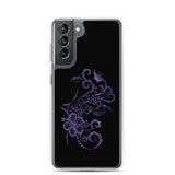 Hibiscus Tattoo  Purple - Samsung Galaxy Case S10 S20 S21 S22 E FE Plus and Ultra