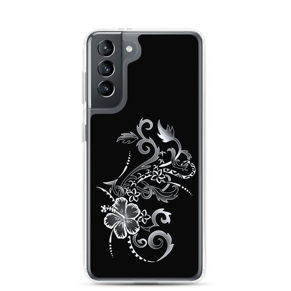 Hibiscus Tattoo - White - Samsung Galaxy Case S10 S20 S21 S22 E FE Plus and Ultra